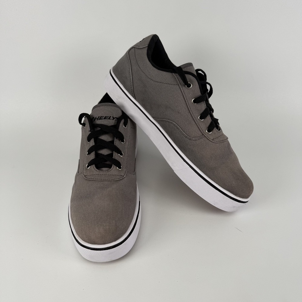 Heelys Launch Men's Adults Grey Gray Canvas Shoes‎ Sneakers Sizes 12